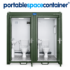 Buy 1+1 Double Mains Toilet Cabin 2.4m x 1.4m Online
