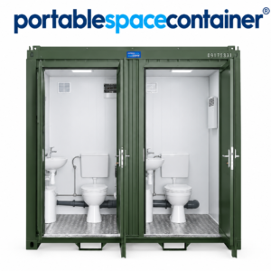 Buy 1+1 Double Mains Toilet Cabin 2.4m x 1.4m Online