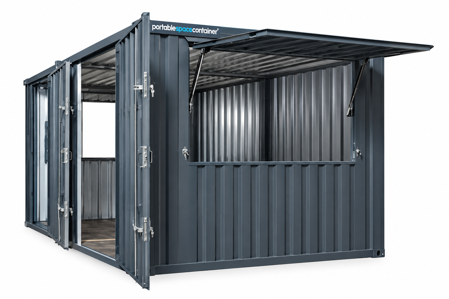 Buy Side Linked 4m Flat Pack Kiosk & Storage Container Online Buy Side Linked 4m Flat Pack Kiosk & Storage Container Online